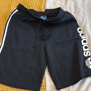 Adidas Black Shorts with White Logo
